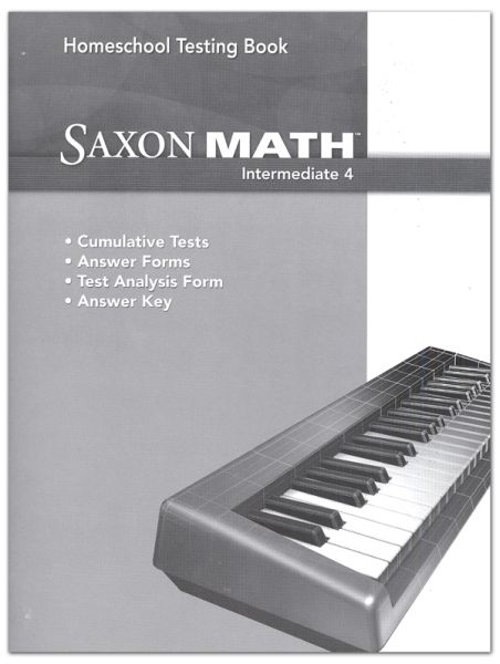SAXON Math Intermediate 4 Test Book - Grade 4