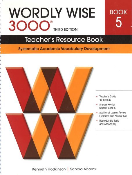 Wordly Wise 3000 Book 5 - Grade 5 Teacher's Resource Book