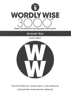 Wordly Wise 3000 Book 9 Answer Key - Grade 9