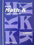 SAXON Math Meeting Book - Kindergarten