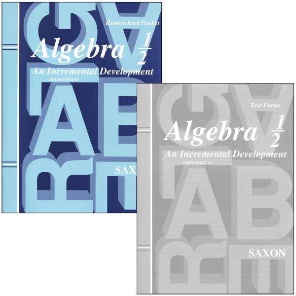 SAXON Math Algebra 1/2 Home Study Test Pack - Grade 8 - Click Image to Close